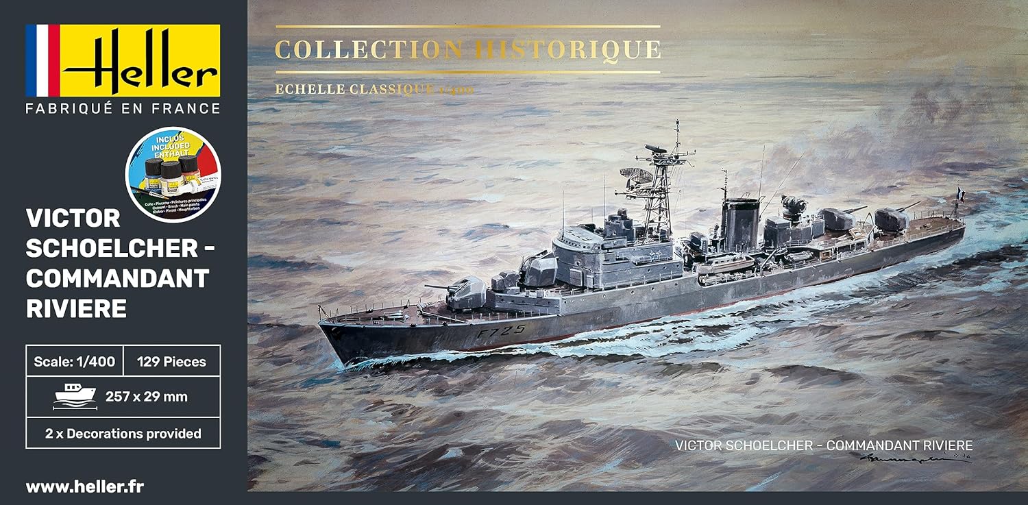 heller - 1/400 Starter Kit Victor Schoelcher Commandant Rivierehel57015