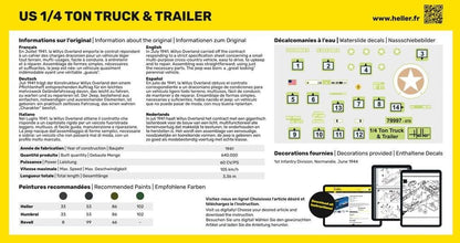 Heller 79997 Mercedes-Benz 1:72 Scale US 1/4 Ton Truck and Trailer Model