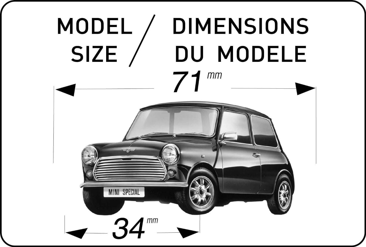 Heller 80153 1:43 Scale Austin Mini Model,71 mm x 34 mm x 51 mm