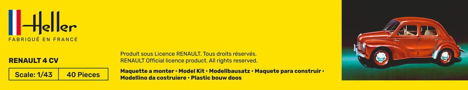 Heller HEL80174 1:43-Renault 4 CV