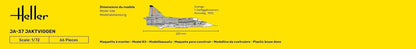 Heller JA 37 Jaktviggen Airplane Model Building Kit