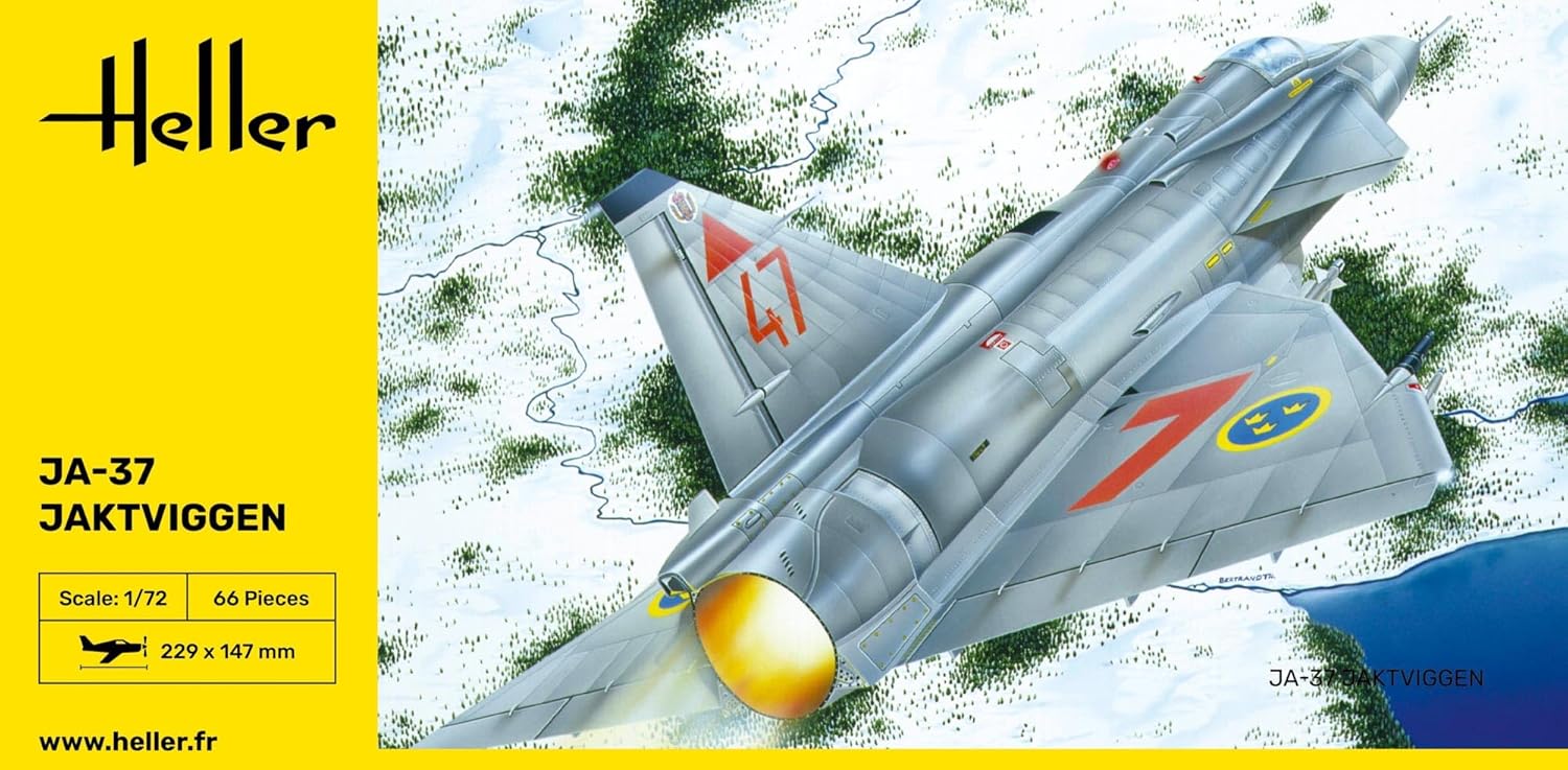 Heller JA 37 Jaktviggen Airplane Model Building Kit