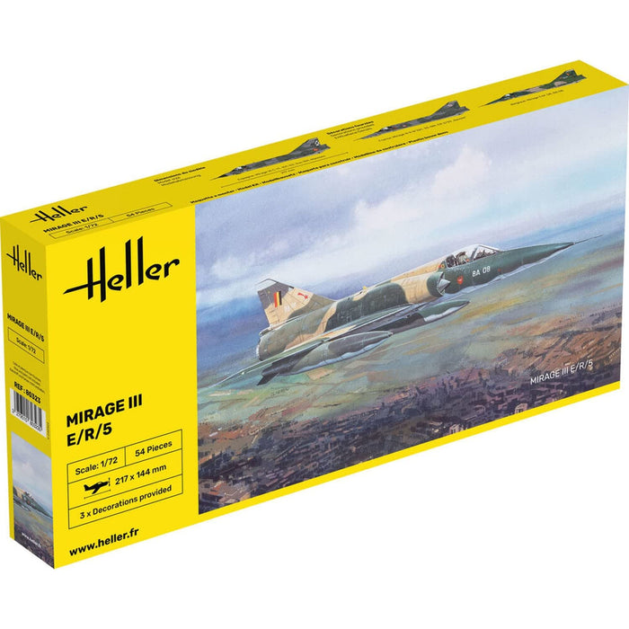 Heller 80323" Mirage III E/R/5 BA Model Kit, 1:72 Scale