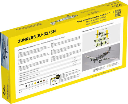 Heller 80380 52, ju-52/3m Junker JU 52/3M Model Kit, Multicoloured, 1:72 Scale