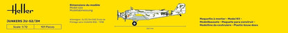 Heller 80380 52, ju-52/3m Junker JU 52/3M Model Kit, Multicoloured, 1:72 Scale