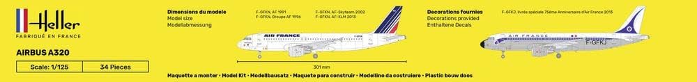 Heller 80448" Airbus A320 Air France Model Kit, 1:125 Scale