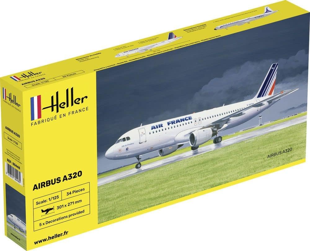 Heller 80448" Airbus A320 Air France Model Kit, 1:125 Scale