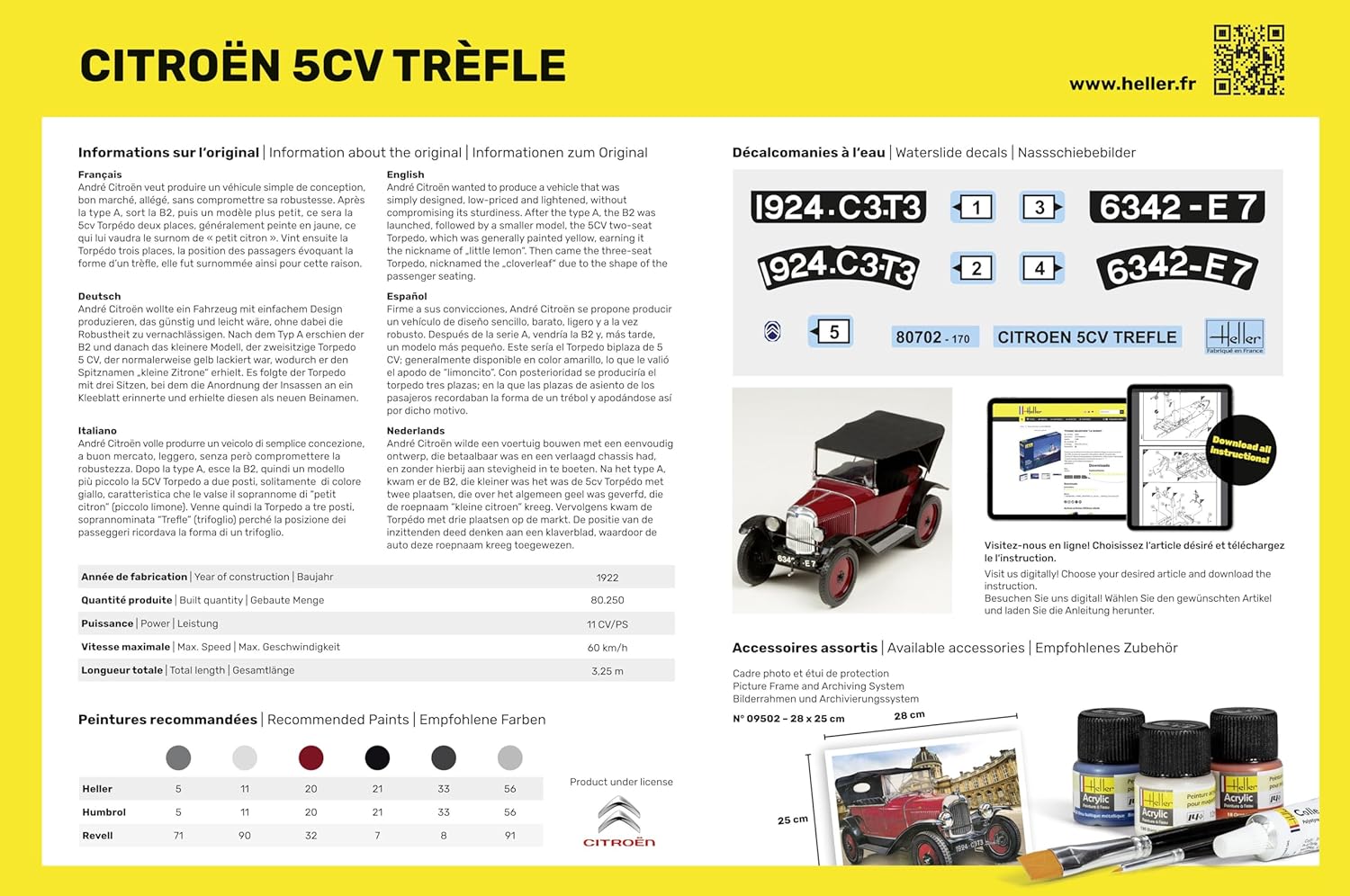 Heller - 1/24 Citroen 5cv Trefle
