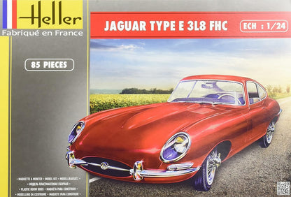 Heller 80709 Jaguar Type E 3L8 FHC Plastic Model Kit, 1:24 Scale