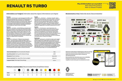 Heller HEL80717 1:24-Renault R5 Turbo,155x73x55mm