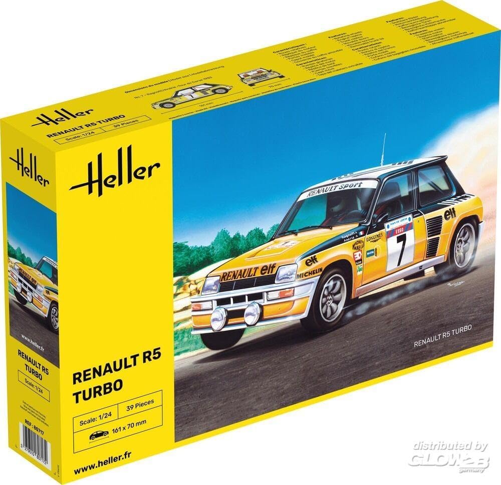 Heller HEL80717 1:24-Renault R5 Turbo,155x73x55mm