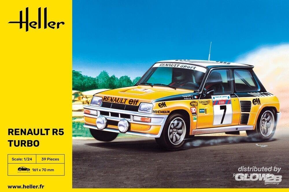 Heller HEL80717 1:24-Renault R5 Turbo,155x73x55mm