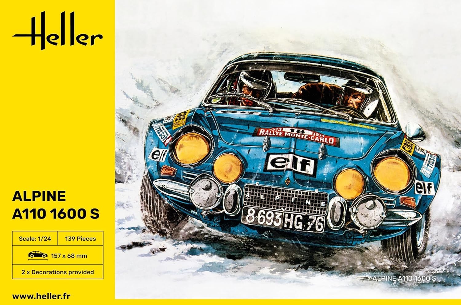 Heller- Alpine A110 (1600), Classic Maqueta, Color Gris (80745