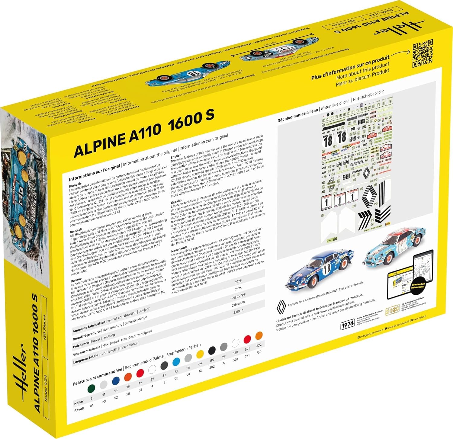 Heller- Alpine A110 (1600), Classic Maqueta, Color Gris (80745