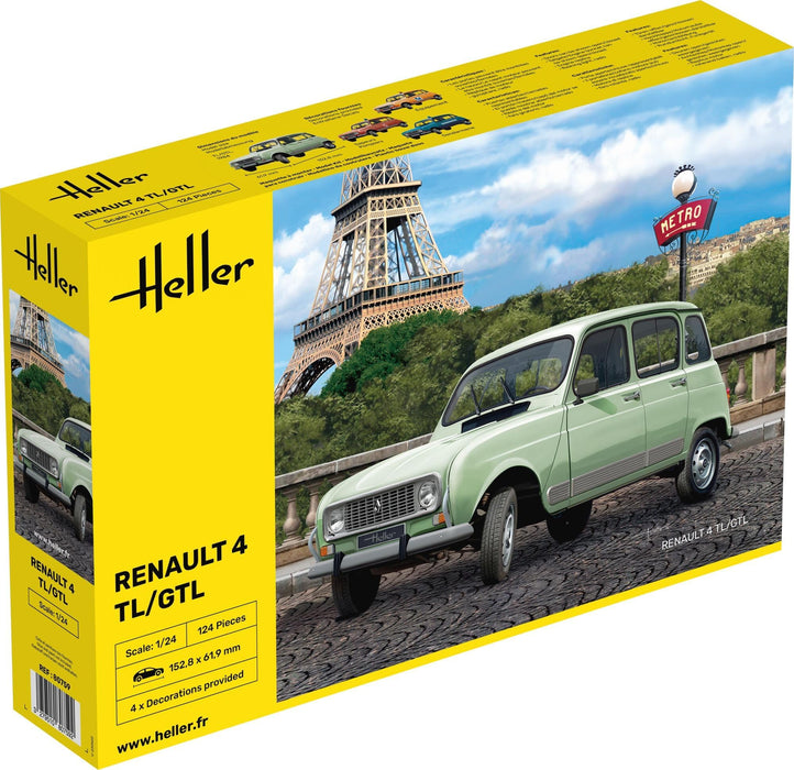 Heller 80759 Renault 4 GTL Plastic Model Kit, 1:24 Scale