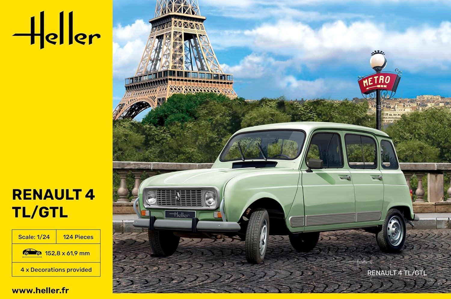 Heller 80759 Renault 4 GTL Plastic Model Kit, 1:24 Scale