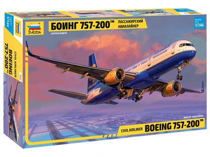 Zvezda 7032 1:144 Boeing 757-200 Model Kit, Plastic Kit, Assembly Kit, Detailed Replica, Unpainted