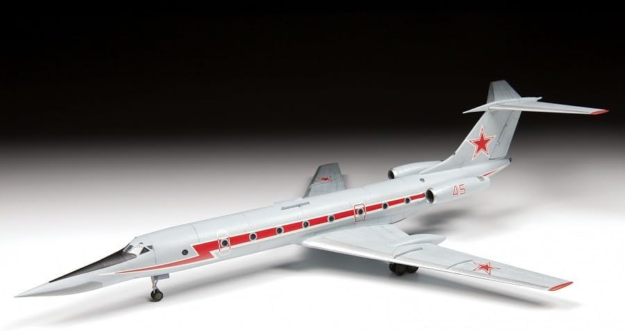 Zvezda 1:144 Tupolew TU-134 UBL Training Lone, maqueta de plástico, Kit de construcción para Montaje, réplica Detallada, Multicolor (7036
