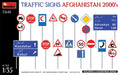 MiniArt MIN35640 1:35-Traffic Signs Afghanistan 2000's Scale Model kit, Molded Color