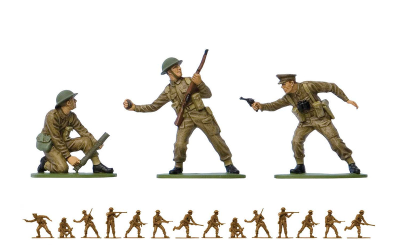 Airfix Model Figures Set, A02718V Infantería británica de la Segunda Guerra Mundial, Accesorios para Kit de construcción de Modelos, Kits de Modelos de plástico para Adultos y niños Mayores de 8 años