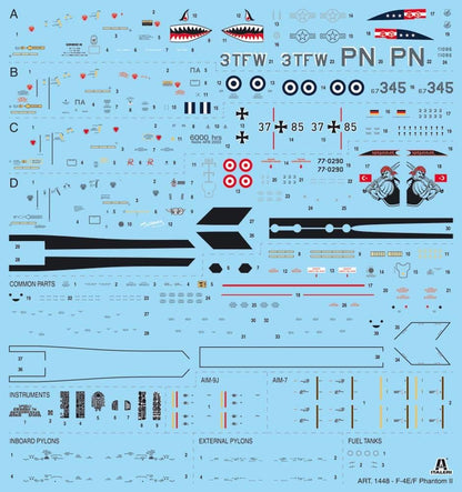 Italeri F-4E/F Phantom II Scale 1 : 72, Fighter Aircrafts