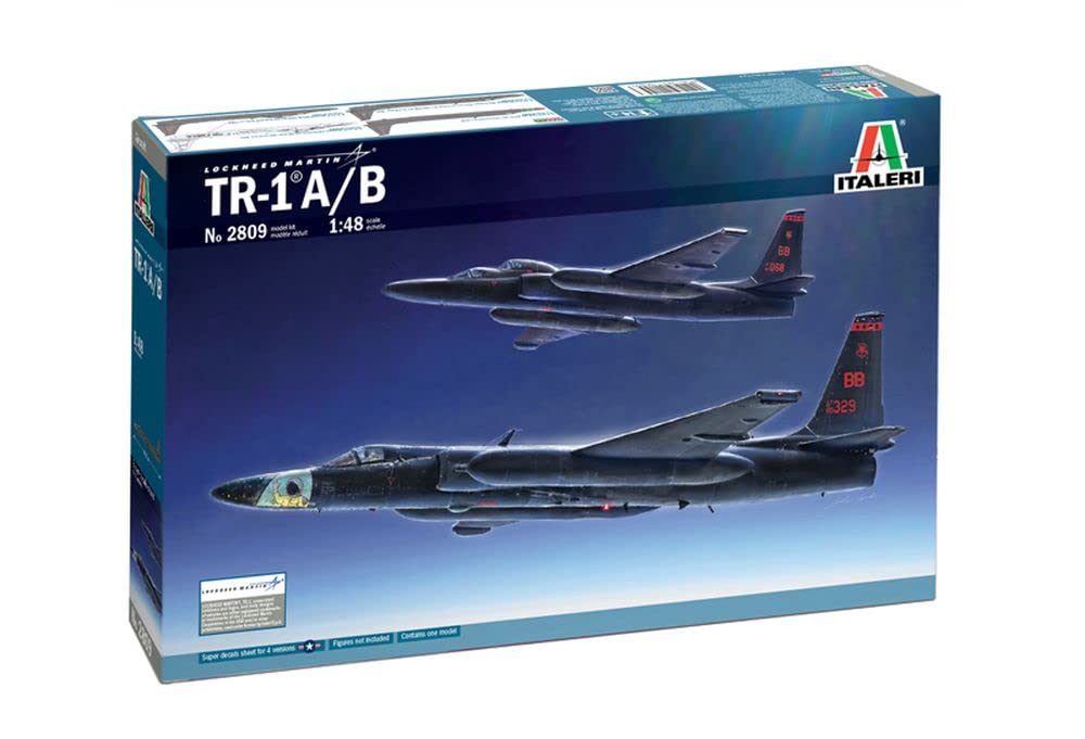 Italeri 1:48 Lockheed TR-1A/B, réplica Fiel al Original, maquetas, Manualidades, Hobby, Pegar, Juego de construcción de plástico, Montaje, Multicolor, L (2809S