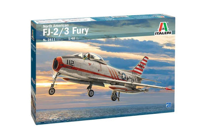 Italeri 2811S 1:48 North American FJ-2/3 Fury Building, Stand Model Making, Crafts, Hobby, Gluing, Plastic Construction Kit, Detailed, Multicoloured