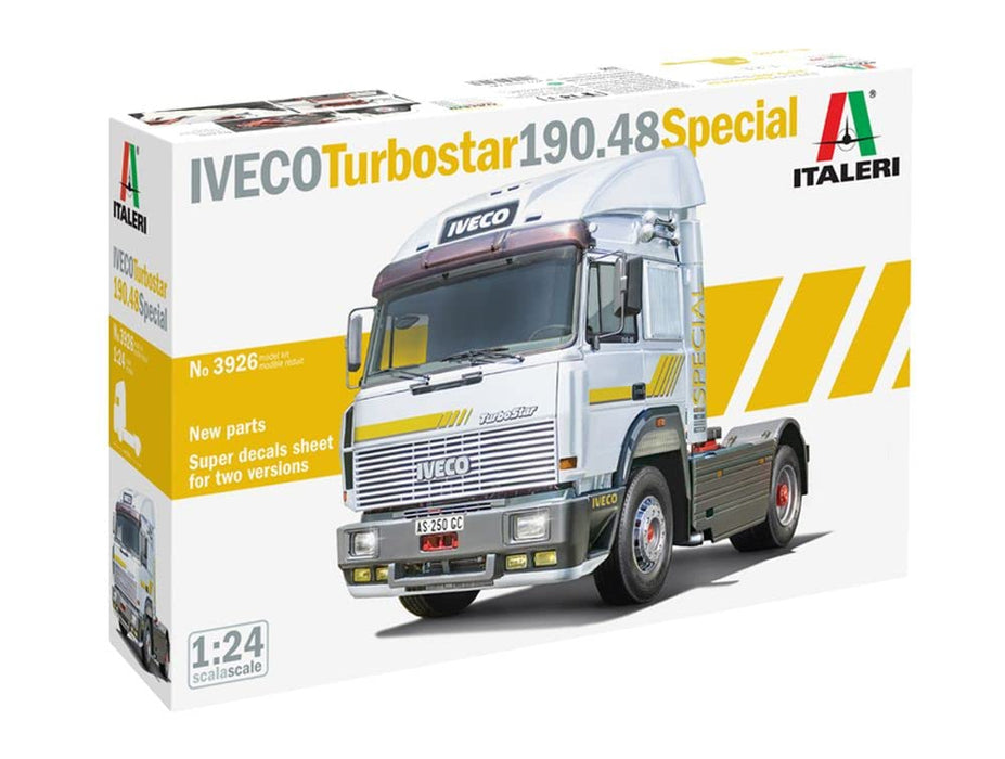 Italeri- Italia 3926S-1:24 IVECO Turbostar 190.48 Special, modelismo, Modelo de Suelo, Tinkering, Hobby, encolado, Kit de plástico, detallado, Color Negro (IT3926