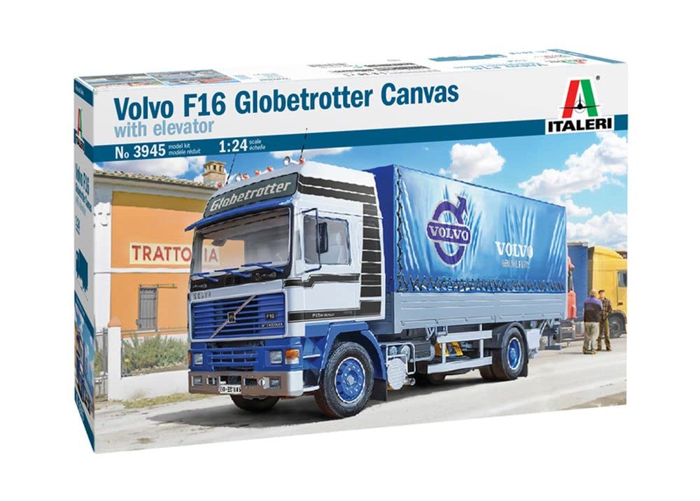 Italeri Italeri-3945 Italia 1:24 Volvo F16 Tarpaulin con Plataforma elevadora-reproducción Fiel, modelismo, Hobby, encolado, Kit de plástico, Montaje, Multicolor, 10.5 x 44 x 27.1 centimetres (3945