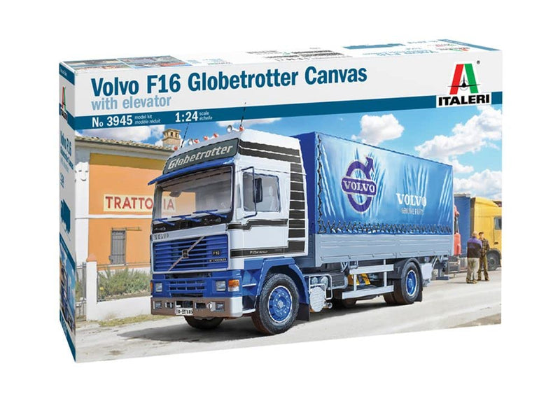 Italeri Italeri-3945 Italia 1:24 Volvo F16 Tarpaulin con Plataforma elevadora-reproducción Fiel, modelismo, Hobby, encolado, Kit de plástico, Montaje, Multicolor, 10.5 x 44 x 27.1 centimetres (3945