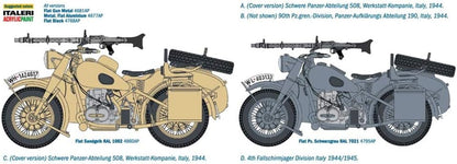 Italeri 7403 1: 9 "Deut Military Motorcycle with Side Car