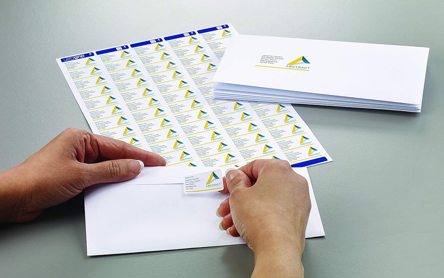 Avery Self Adhesive Mini Organising Return Address Labels, Laser Printers, 65 Labels per A4 sheet, 1625 labels, UltraGrip (L7651), White, 25 Sheets