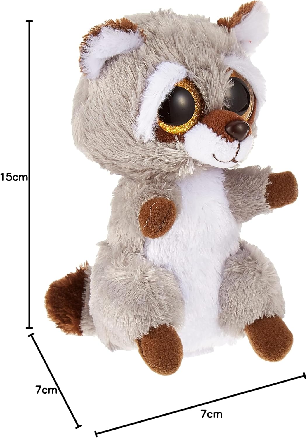 Ty Toys 2008070 Plush Toy, Gray Racoon Oakie