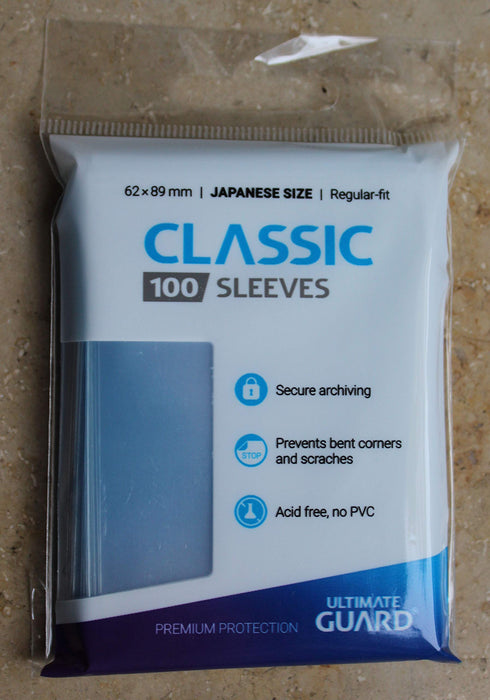 Ultimate Guard UGD010069 Japanese Size Classic Soft Card Sleeves (Pack of 100, Transparent
