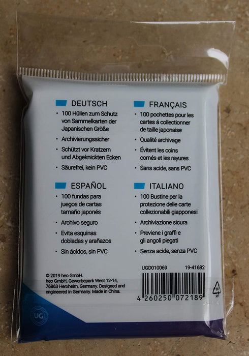 Ultimate Guard UGD010069 Japanese Size Classic Soft Card Sleeves (Pack of 100, Transparent