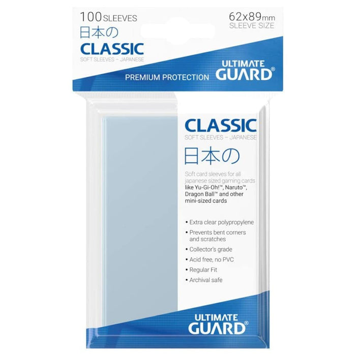 Ultimate Guard UGD010069 Japanese Size Classic Soft Card Sleeves (Pack of 100, Transparent