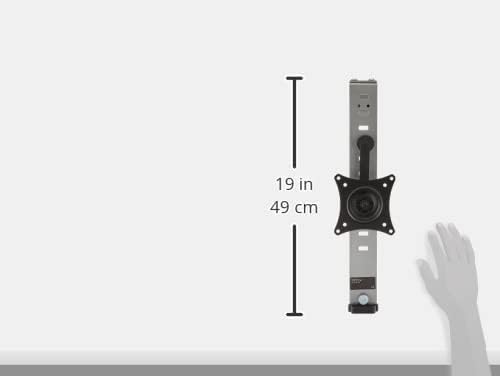 StarTech.com Cubicle Monitor Mount - Cubicle Wall Single Monitor Hanger - Up to 34" VESA Mount Display - Height Adjustable Ergonomic Office Cubicle Hanging Flat Panel Hook & Clamp Bracket (ARMCBCLB