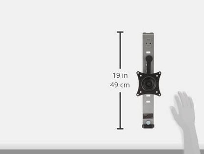 StarTech.com Cubicle Monitor Mount - Cubicle Wall Single Monitor Hanger - Up to 34" VESA Mount Display - Height Adjustable Ergonomic Office Cubicle Hanging Flat Panel Hook & Clamp Bracket (ARMCBCLB