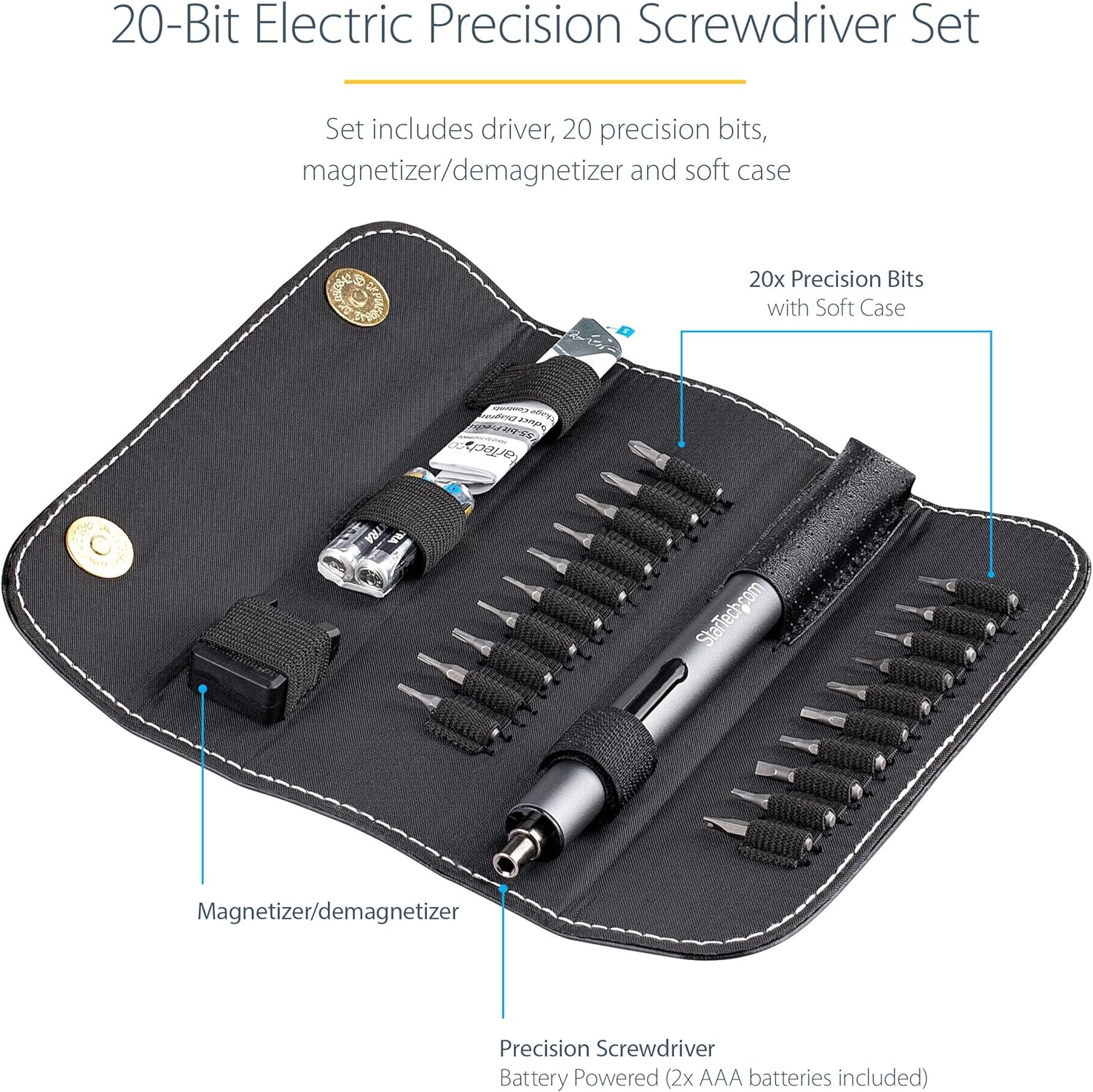 20-Bit Mini Electric Precision Screwdriver Portable Powered