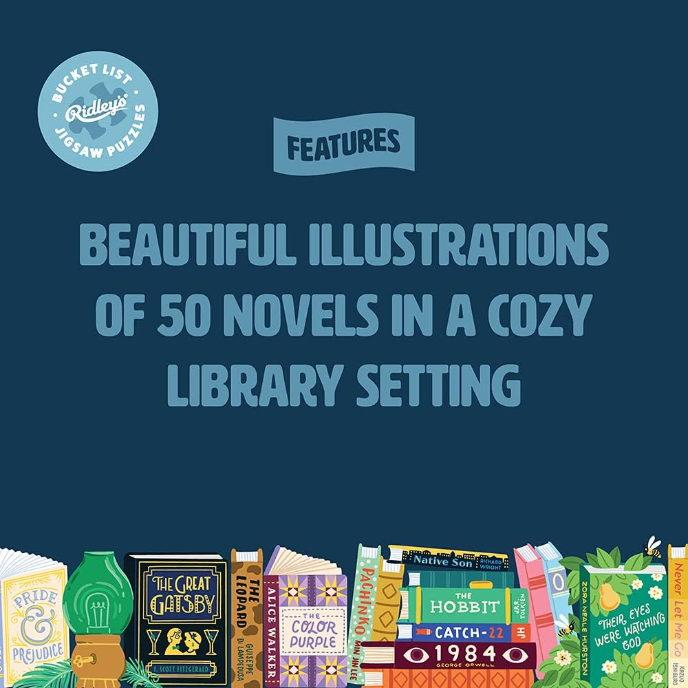 Ridley's JIG061 The Hobbit Jigsaw Puzzle, 50 must-read books