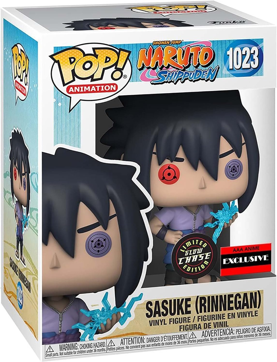 Funko Naruto puden Sasuke Uchiha (Rinnegan) Pop Figure (AAA Anime Exclusive