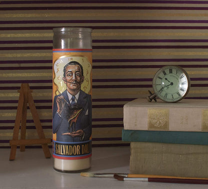 Salvador Dali Secular Saint Candle - 8.5 Inch Glass - [Dutch Import]