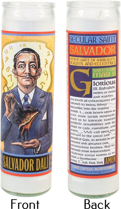 Salvador Dali Secular Saint Candle - 8.5 Inch Glass - [Dutch Import]