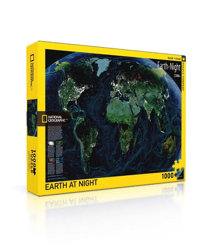 New York Puzzle Company - National Geographic Earth at Night - 1000 Piece Jigsaw Puzzle