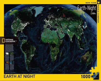 New York Puzzle Company - National Geographic Earth at Night - 1000 Piece Jigsaw Puzzle