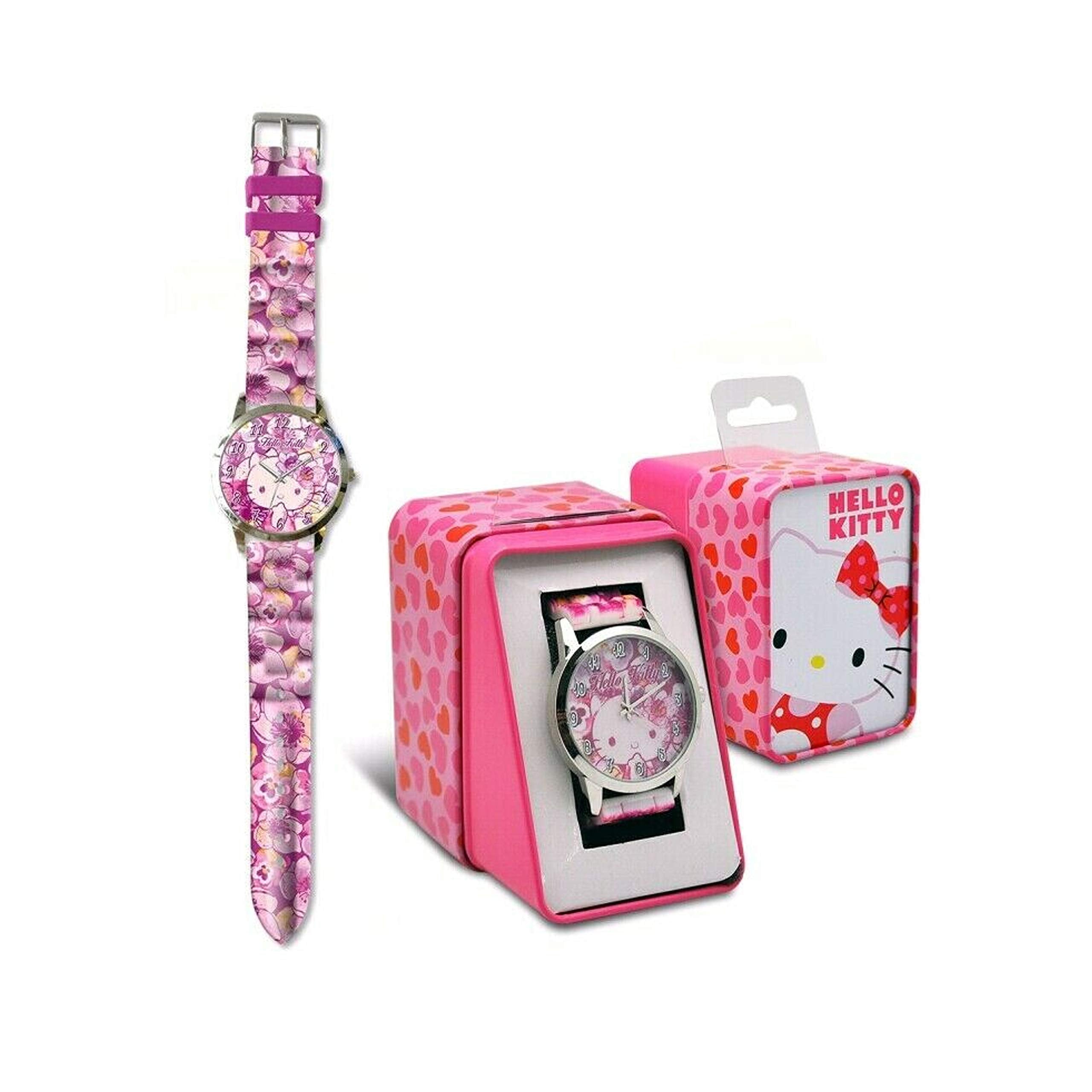 Hello Kitty - Horloge Analoog Verpakt In Een Blikje