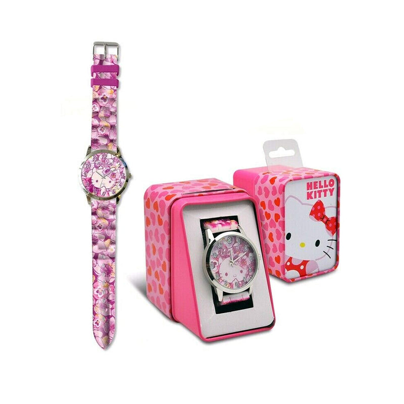 Hello Kitty - Horloge Analoog Verpakt In Een Blikje