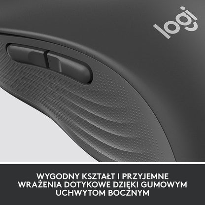 Logitech Signature M650 L Full Size Wireless Mouse - For Large Sized Hands, 2-Year Battery, Silent Clicks, Customisable Side Buttons, Bluetooth, for PC/Mac/Multi-Device/Chromebook - Grey
