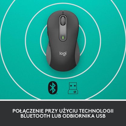 Logitech Signature M650 L Full Size Wireless Mouse - For Large Sized Hands, 2-Year Battery, Silent Clicks, Customisable Side Buttons, Bluetooth, for PC/Mac/Multi-Device/Chromebook - Grey