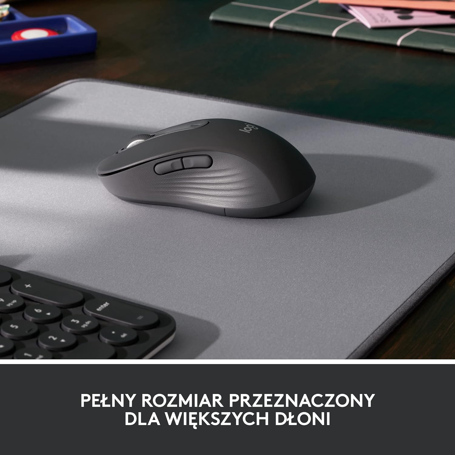 Logitech Signature M650 L Full Size Wireless Mouse - For Large Sized Hands, 2-Year Battery, Silent Clicks, Customisable Side Buttons, Bluetooth, for PC/Mac/Multi-Device/Chromebook - Grey